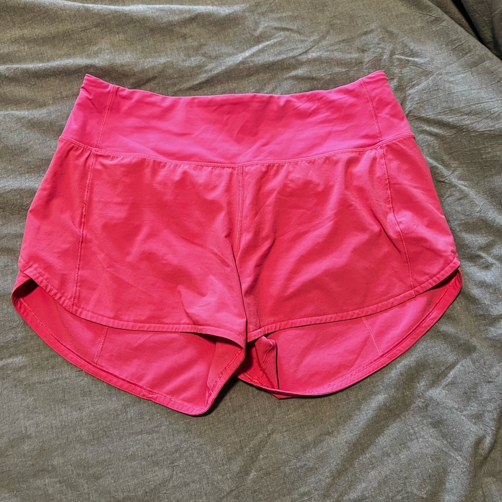 Size 6 sonic pink speed up mid rise 4” shorts
